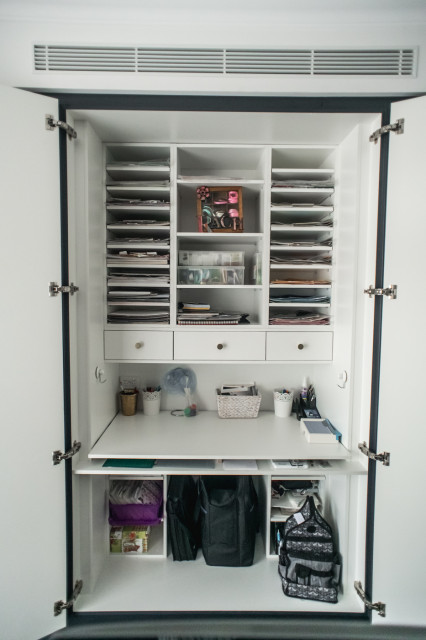 Pitt Town-Custom craft cupboard trendy-hjemmekontor