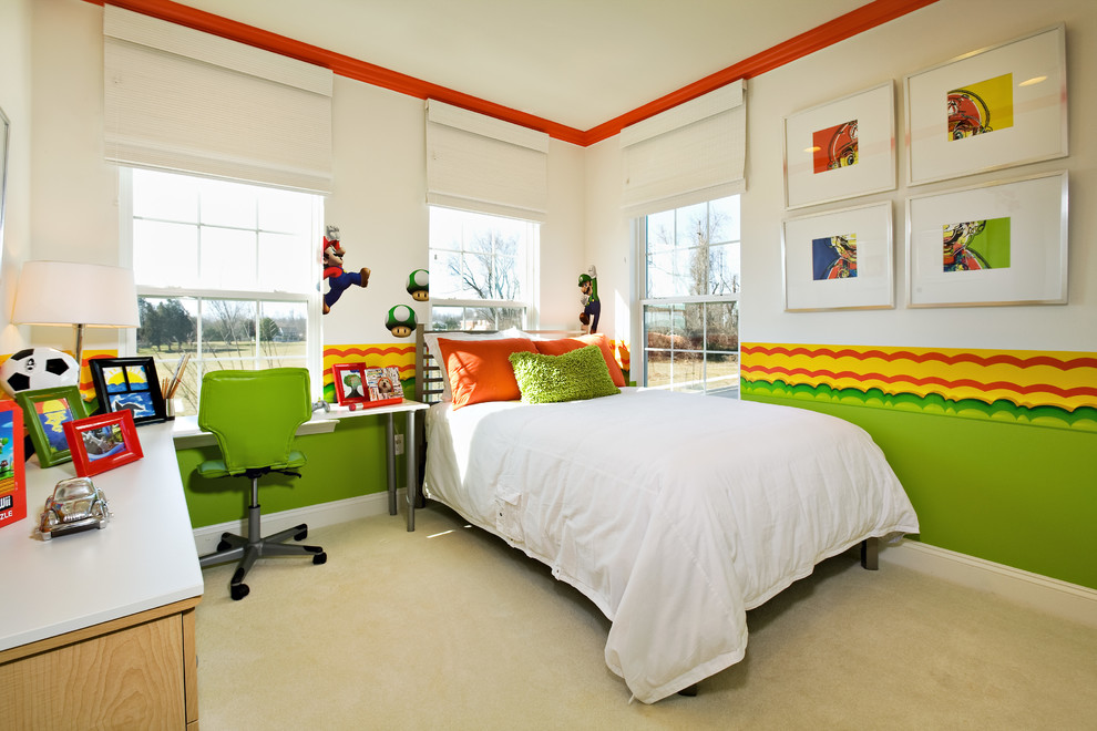Contemporary kids' room in Baltimore for boys.