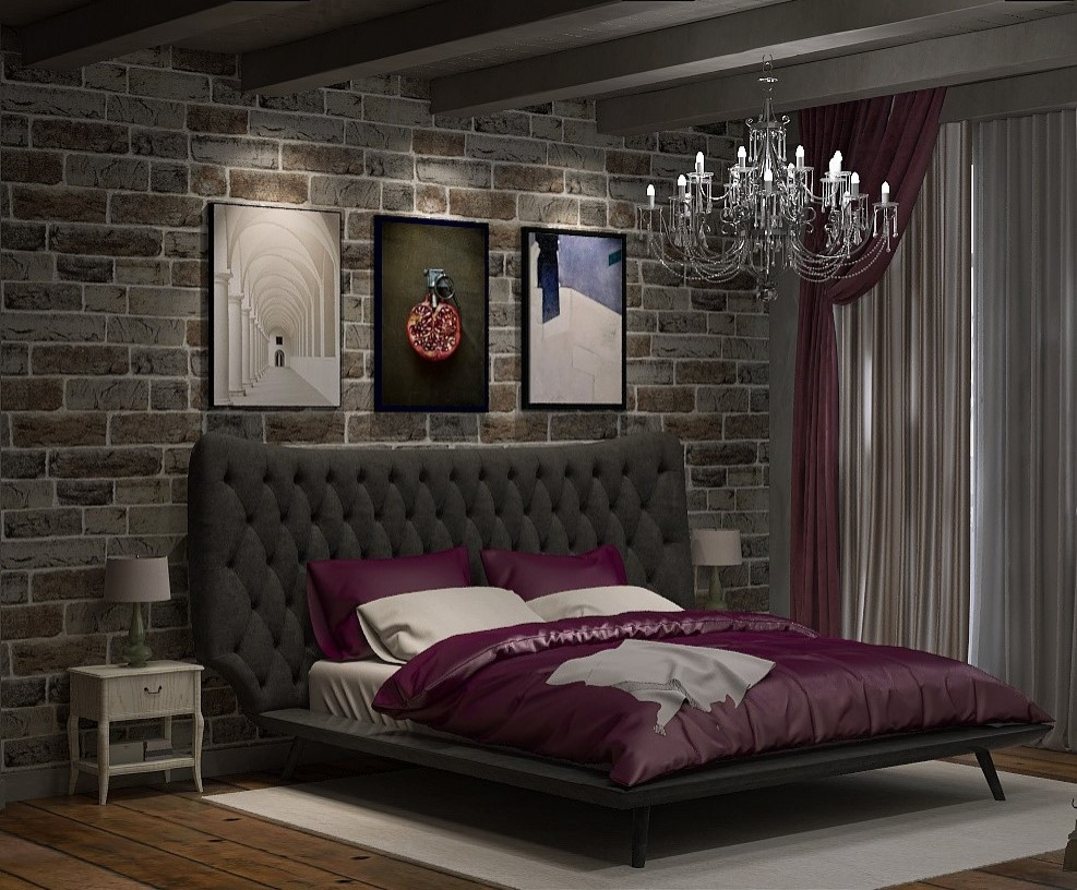 Спальня в стиле Гранж