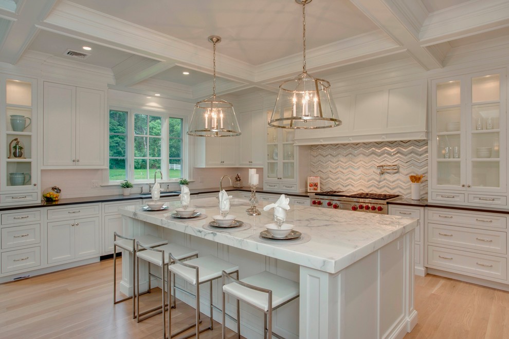 Transitional kitchen photo in New York