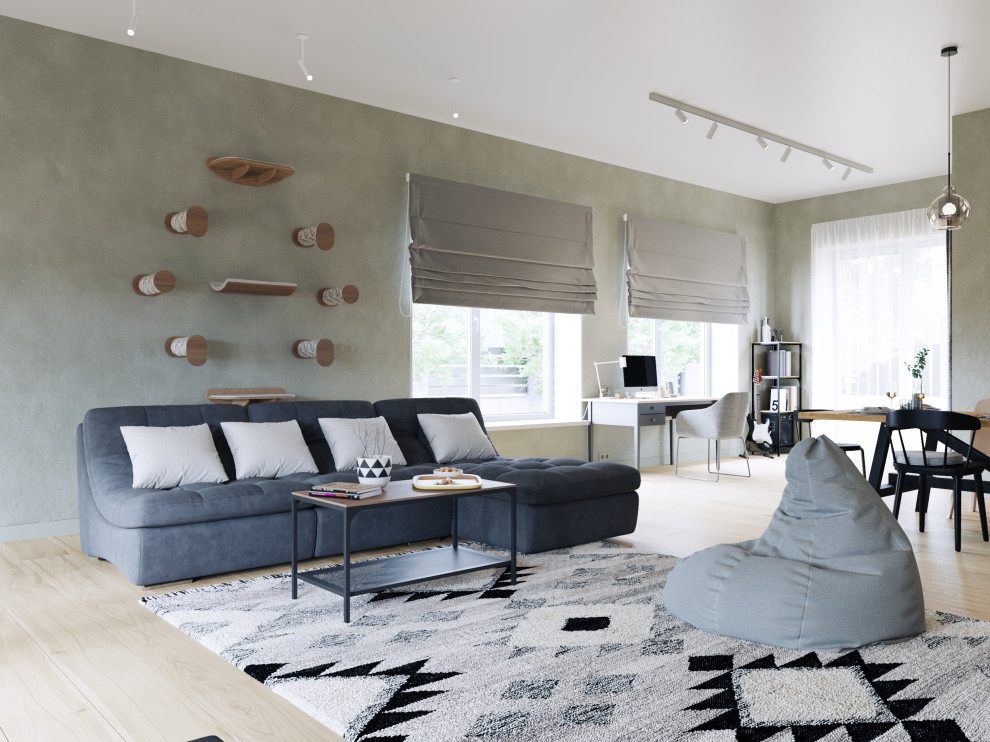 Дом в Орловской области (кухня-гостиная)