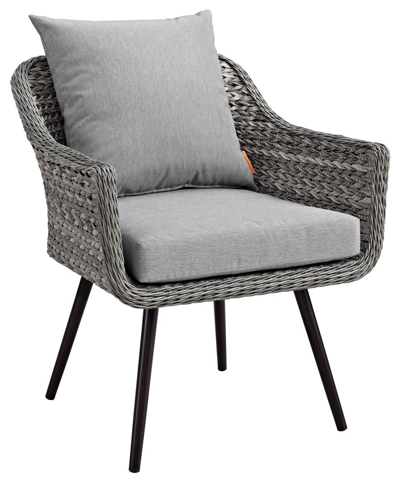 palermo patio furniture on Endeavor Outdoor Patio Wicker Rattan Armchair Gray Gray Tropical Outdoor Lounge Chairs By Biz Haus Houzz