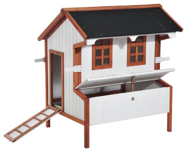 Pawhut 40 Outdoor Raised Leg Hen House Chicken Coop