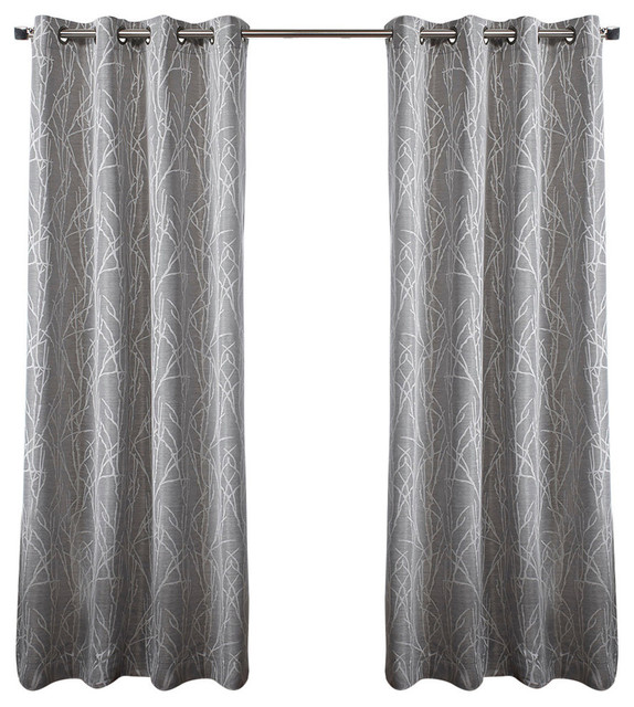Finesse Grommet Top Window Curtain Panels Contemporary