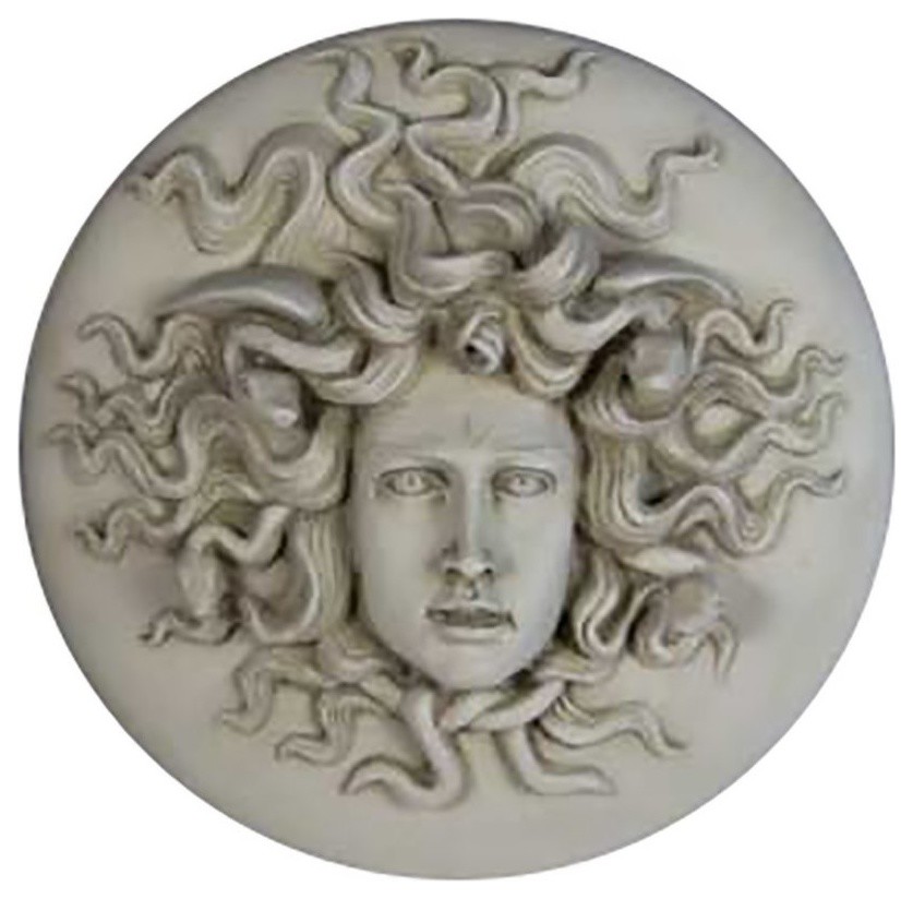 Medusa Wall Plaque 18, Busts Medusa Traditional Garden Statues And