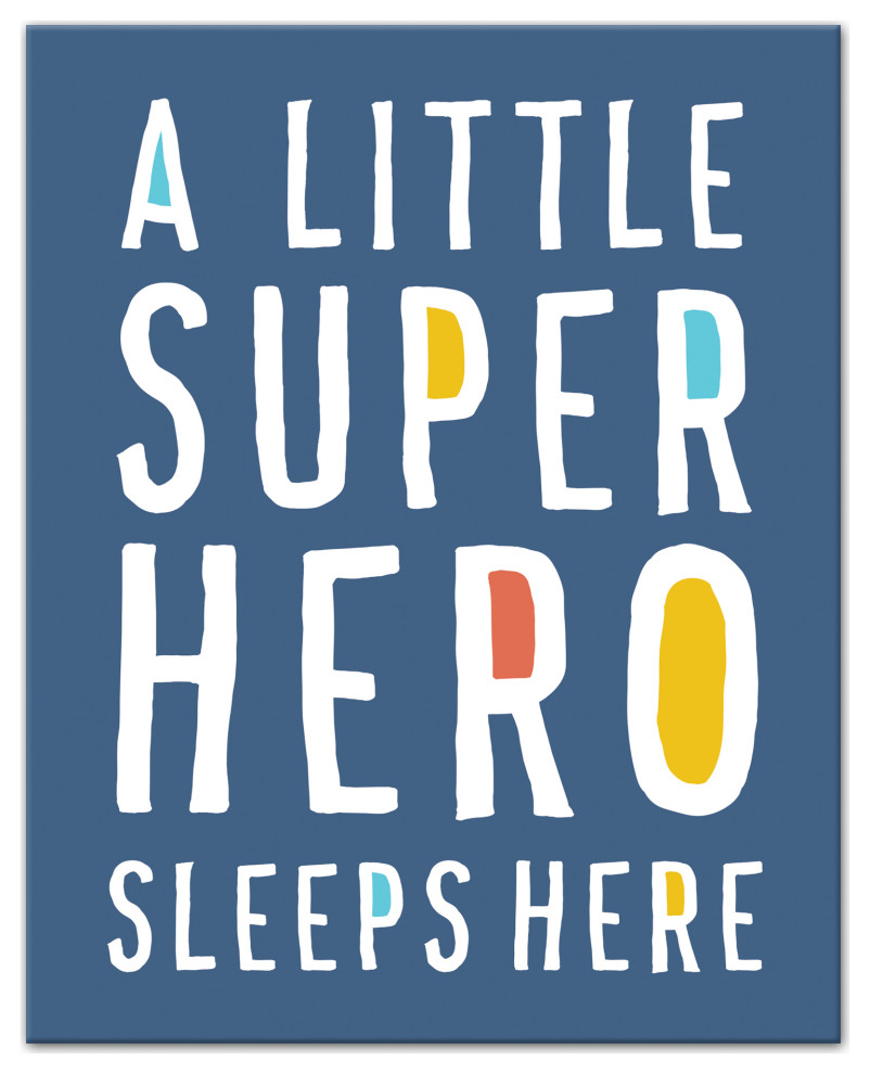 Little Super Hero 16x20 Canvas Wall Art