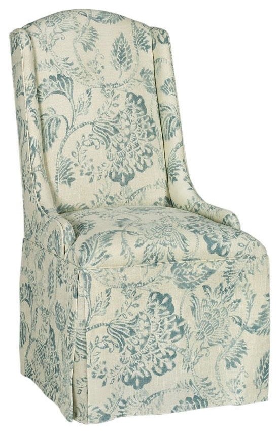 Custom Wingback Parsons Chair with Skirt