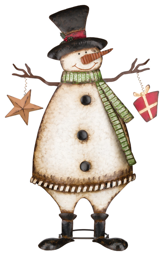 Regal Vintage Snowman Decor - Contemporary - Outdoor Holiday