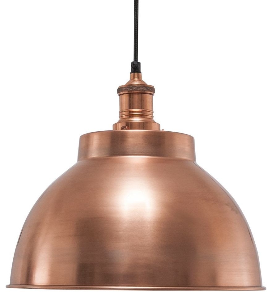 Vintage Industrial Style Metal Dome Lamp Shade - Copper - 13 inch