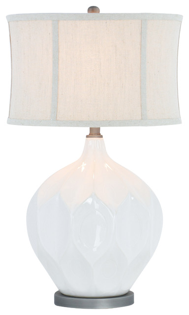 large white ceramic table lamp