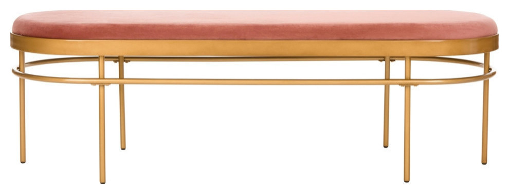 Wiley Oval Bench, Dusty Rose/Gold