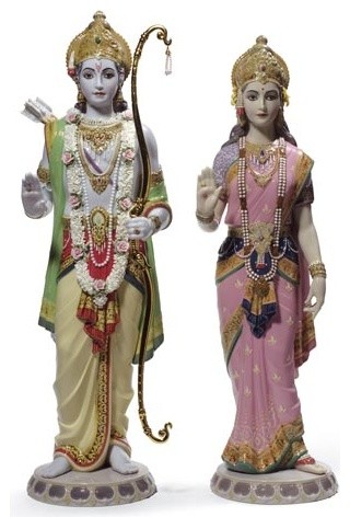 Lladro Rama and Sita Figurine
