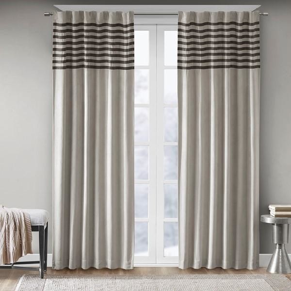 Madison Park Window Curtain Pair With Grey Finish Win40 095