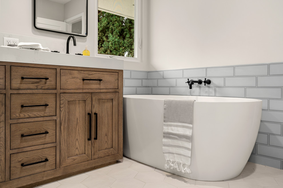 Tustin Transformation Farmhouse Bathroom Orange County by k