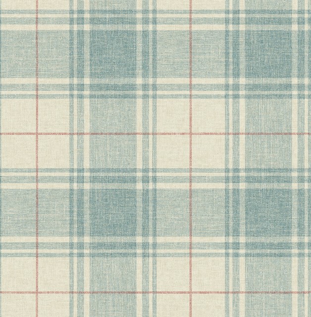 Jaipur Plaid Wallpaper in Seafoam RN71107 from Wallquest - Farmhouse ...