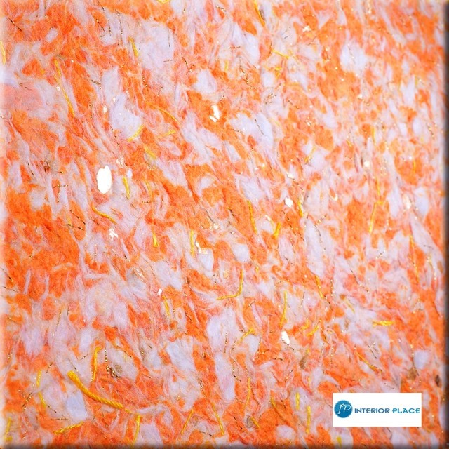 Orange White Silk Liquid Wallpaper modern