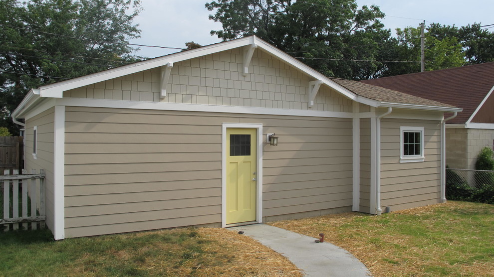 This is an example of an arts and crafts shed and granny flat in Columbus.