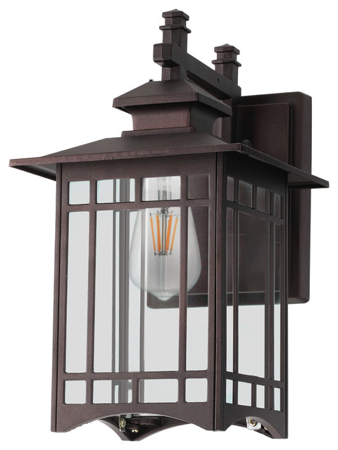 Louise Outdoor Wall Lantern, Oiled Bronze