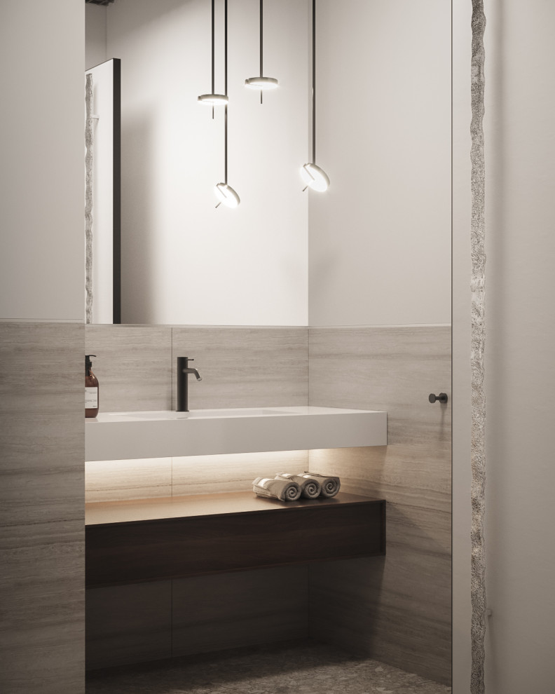 The Whale – Minimalist modern bathroom