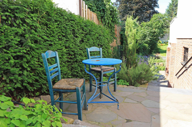 Treppenabgang zum Garten Mediterran Treppen Düsseldorf von