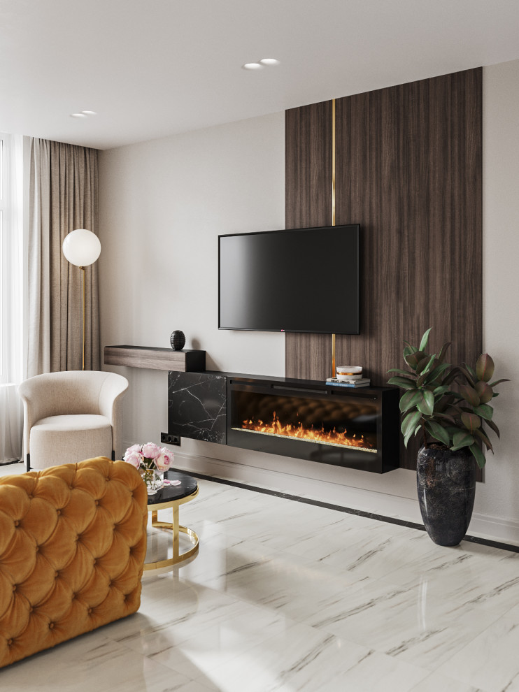 Яркий неоклассический интерьер