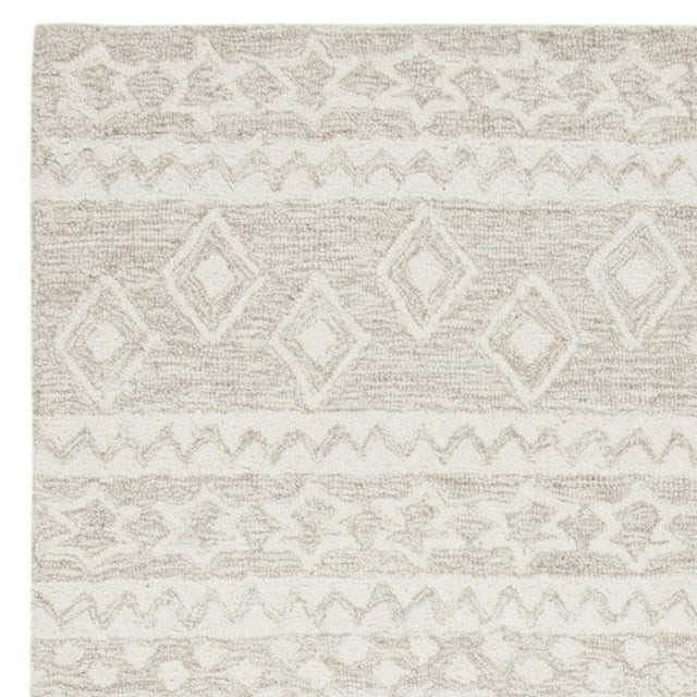 Aztec Inspired Geometric Wool Area Rug, Unique Pattern Design, 5' X 8 ...