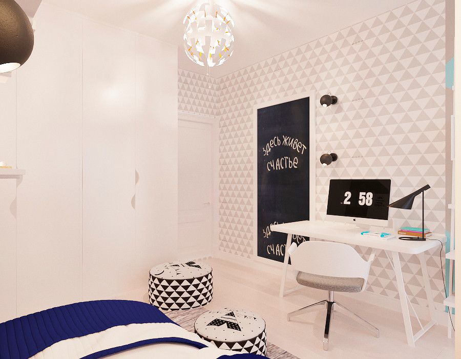 Дизайн трехкомнатной квартиры.