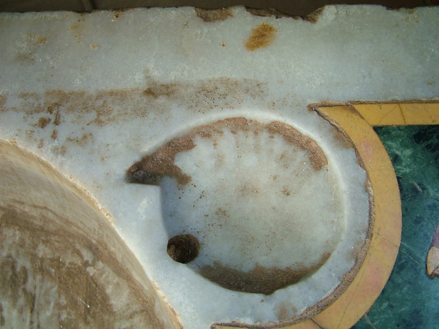 Stone sink in ancient style