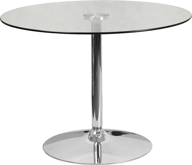 Flash Furniture 39 25 Round Gl Table With 29 H Chrome Base Flash Furniture 39 25 Round Gl Table With 29 H Chrome Base