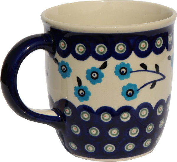 Polish Pottery Coffee Mug, Pattern Number: 453