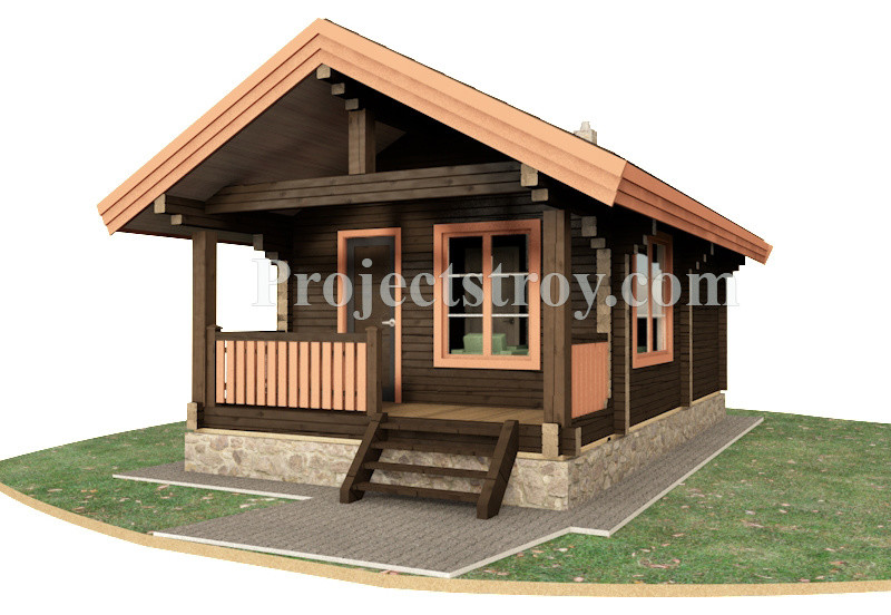 Проект брусовой бани 8 на 4 м
