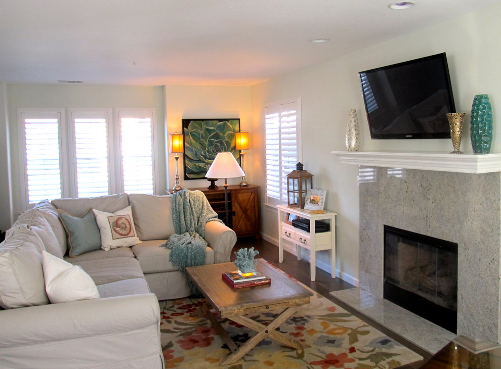 This is an example of a tropical living room in San Luis Obispo.