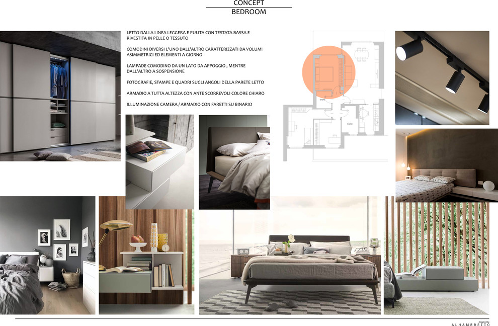 Restyling di un appartamento a Milano - Concept Camera da letto