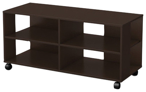 tv stands casters centers entertainment stand wheels cherry finish royal modern