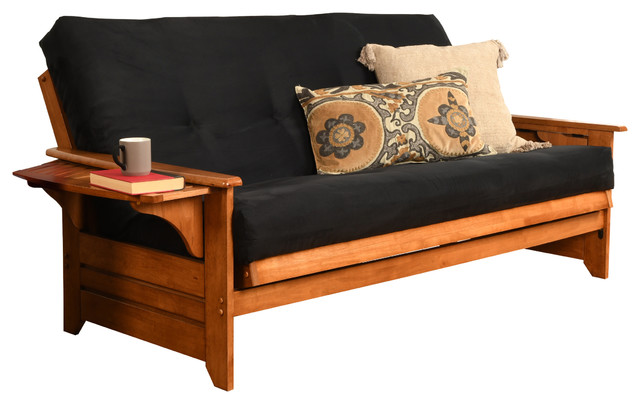 Mesa Frame Futon With Barbados Finish Transitional Futons By