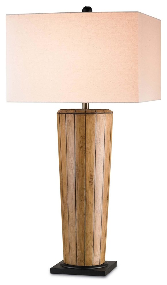 Currey & Company Linear Table Lamp in Bamboo