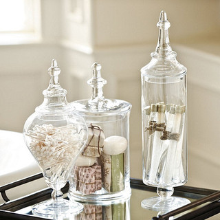 Set Of 3 Gl Apothecary Jars Traditional Bathroom Accessories Set Of 3 Gl Apothecary Jars Traditional Bathroom Accessories By Ballard Designs