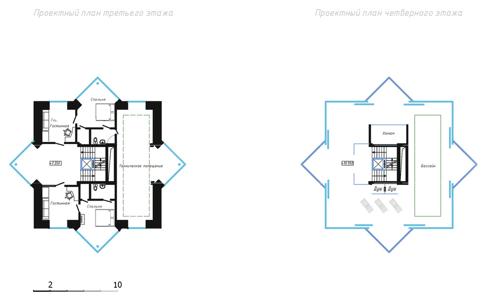 В центре города у рощи.