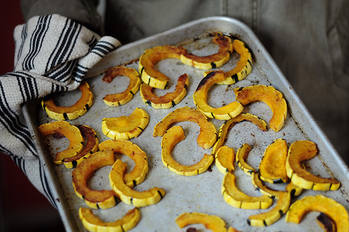Delicata Squash out of the Oven