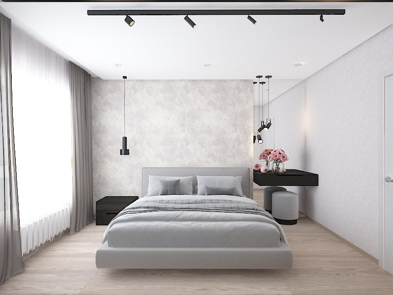 Квартира в современном стиле с элементами лофта, 90 Кв.м