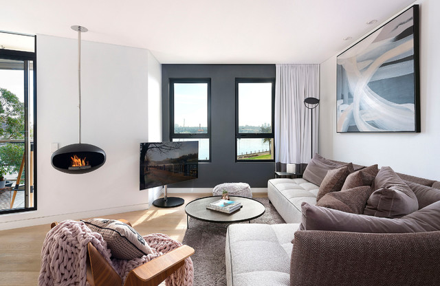 Harbourside Chic modern-wohnbereich