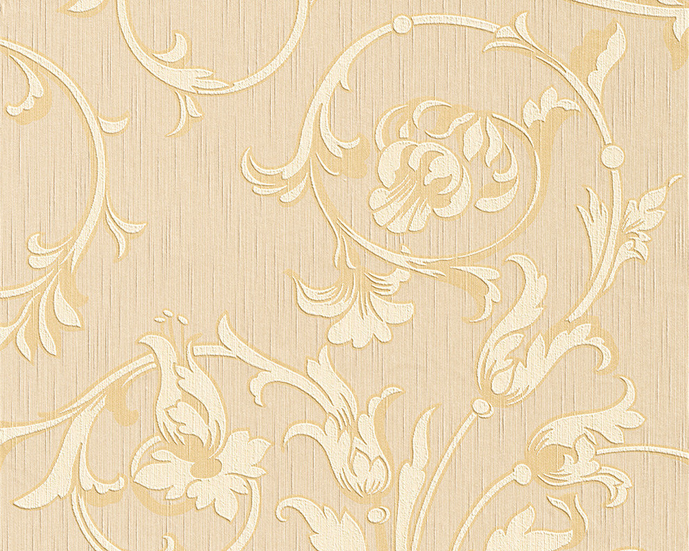 Non-Woven Floral Wallpaper - DW255956332 Tessuto Wallpaper, Roll