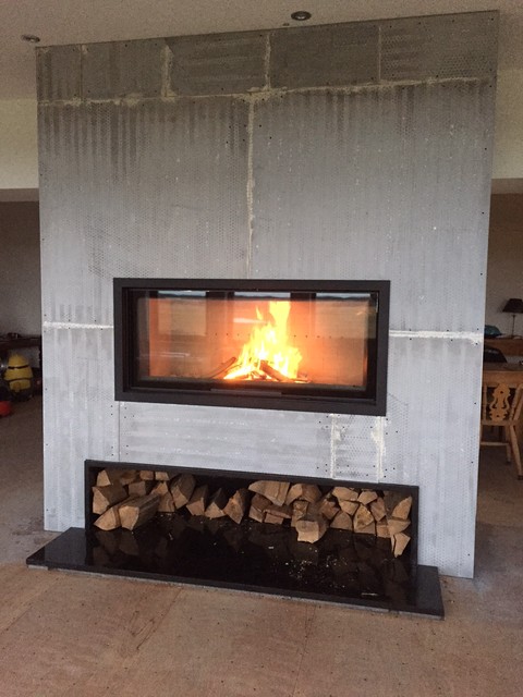 Woodfire Insert FIre modern-living-room