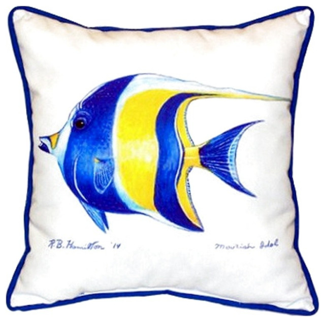 Moorish Idol Small Indoor/Outdoor Pillow 12x12 Set of Two, 12 inches