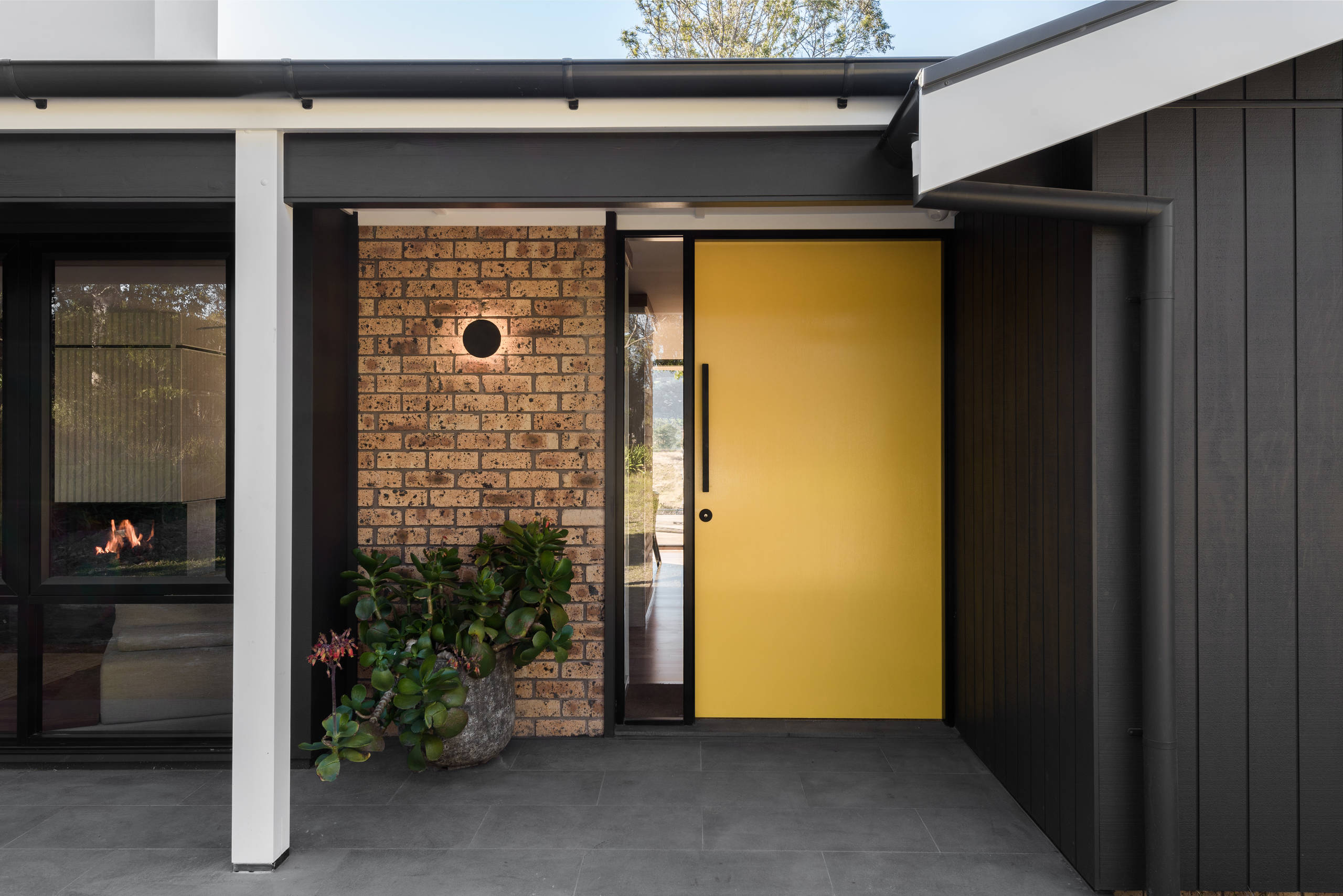 modern yellow front door