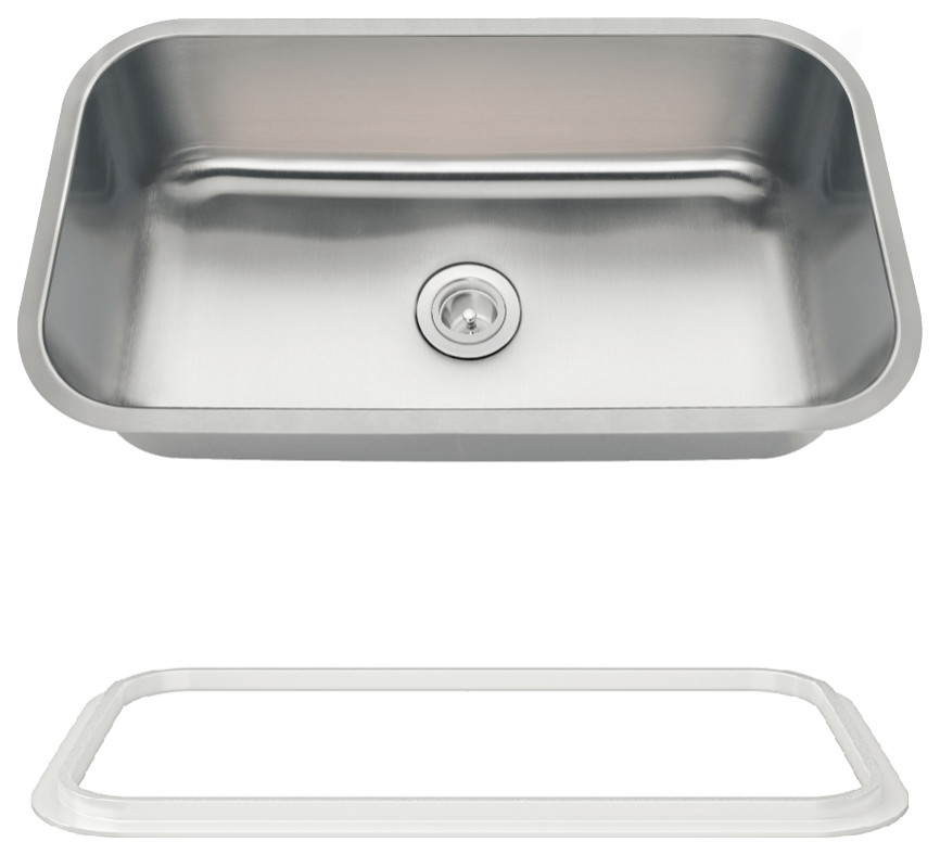 3218C Single Bowl Undermount Stainless Steel Sink With Sink Link
