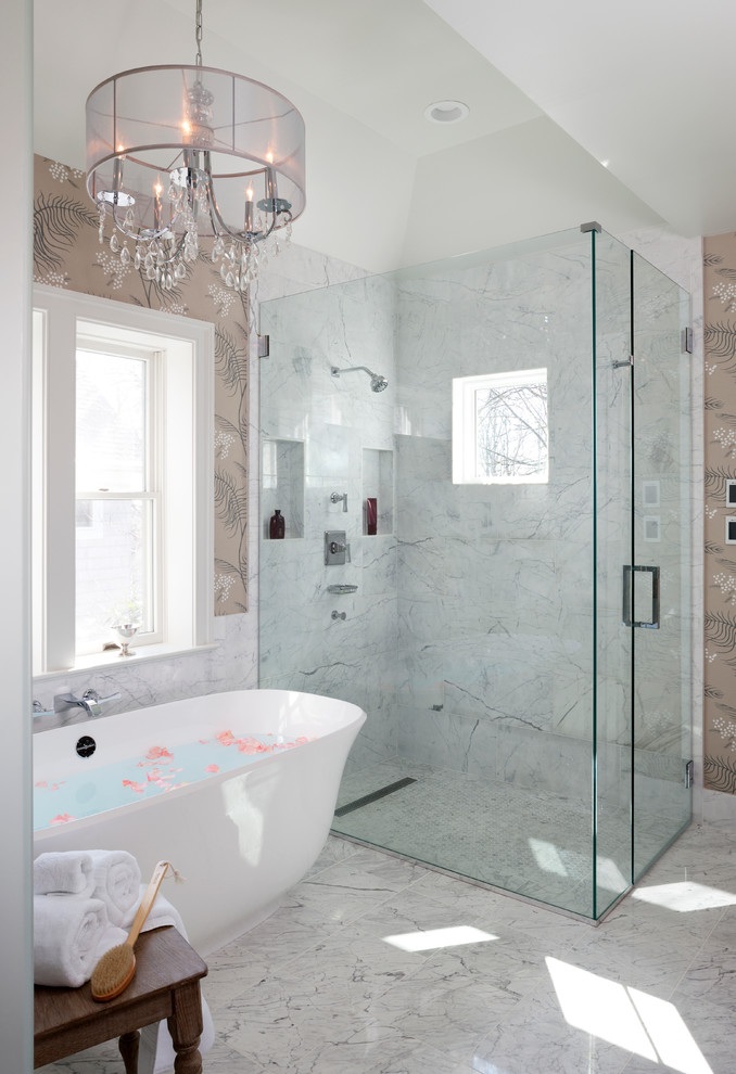 Inspiration for a transitional bathroom remodel in DC Metro