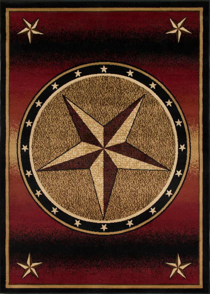 American Destination Amarillo Texas Star Area Rug, 7'10"x9'10