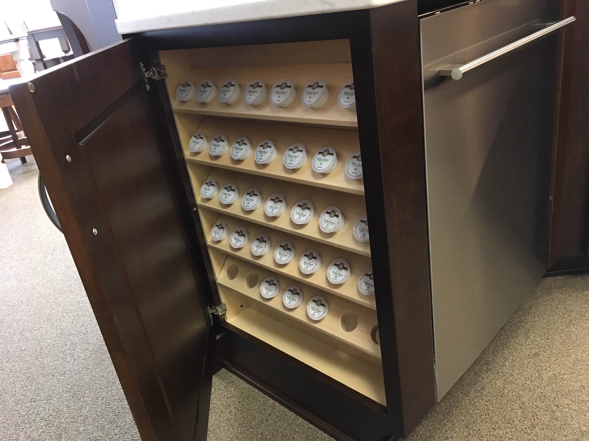 Base Cabinet K-cup Storage