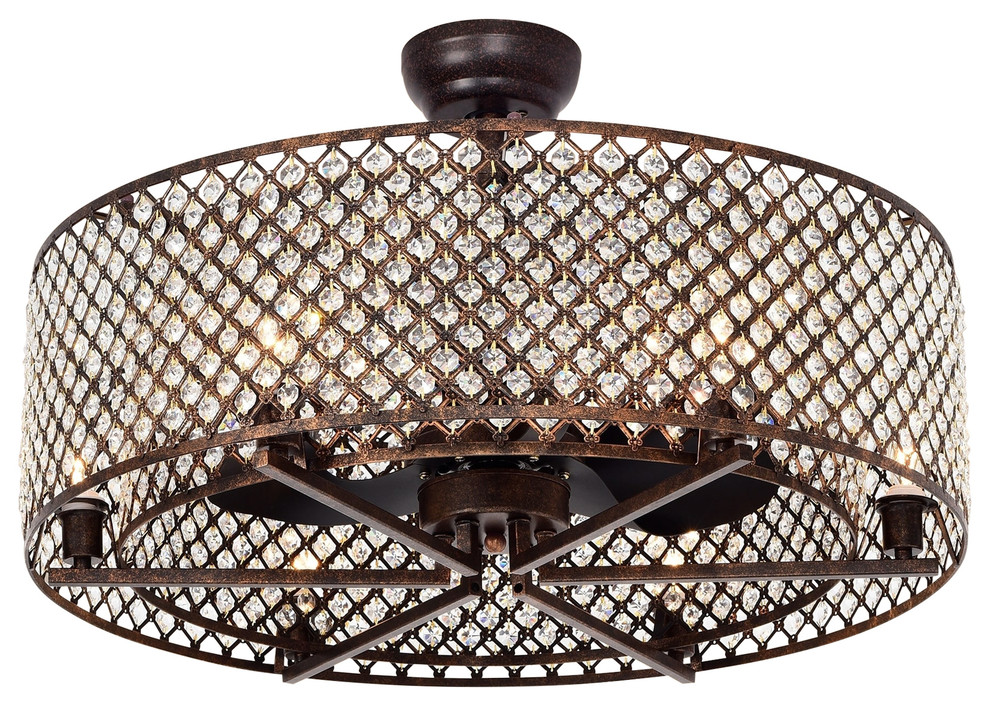 Miyaka 6light Ceiling Fan (with Remote) Traditional Ceiling Fans